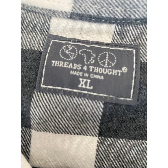 Threads 4 Thought Organic Cotton Flannel Shirt - XL - Picture 4 of 7